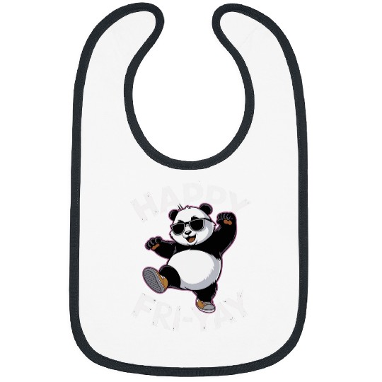 Panda Pet Happy FriYay Panda Fun Work Friday Women Men Panda Bibs
