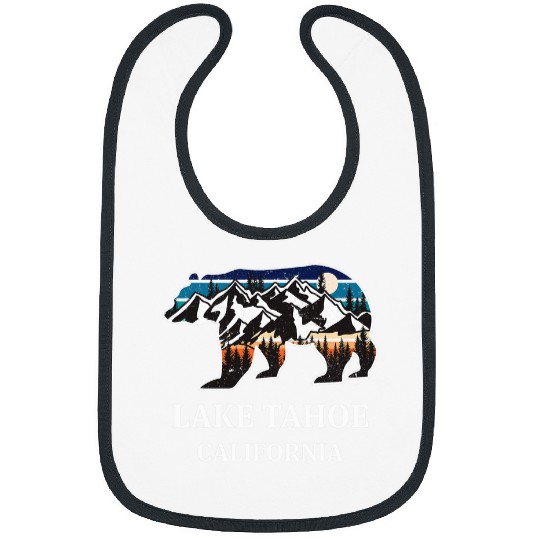 Bear Pet Lake Tahoe californias Mountains Bear Lake Tahoe Souvenir Tee Bibs