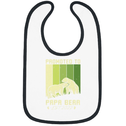 Bear Pet Mens Promoted to Daddy Bear First Fathers Day Expecting Dad 2 Bibs