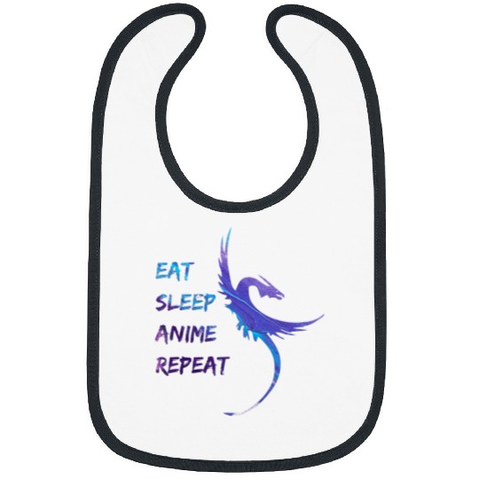 Dragon Pet Manga Eat Sleep Anime Repeat Dragon Anime Bibs