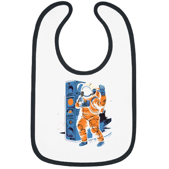 Astronaut Job Karaoke Spaceman with Microphone and Sound System Bibs