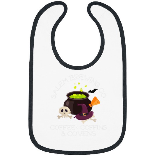 Coffee Fun Salem Brewing Co Coffee Coffins Covens Halloween Witch Bibs