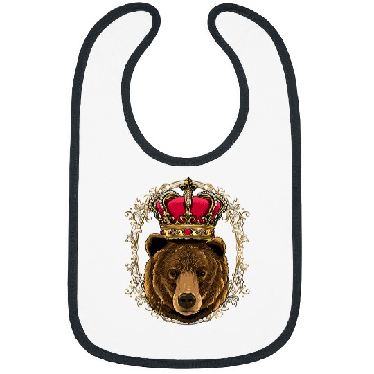 Bear Pet King Queen Brown Grizzly Bear Princess Wildlife Bibs
