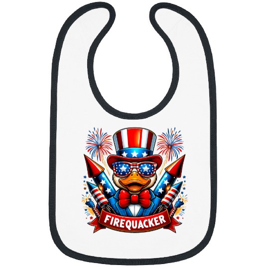 Duck Pet 4th of July Fireworks Firequacker Patriotic Duck Bibs