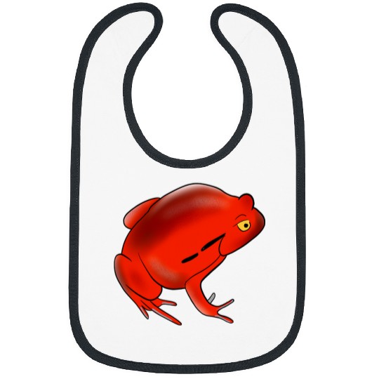 Frog Pet Tomato Frog of Madagascar Island for Cute Frog Toad Lovers Bibs