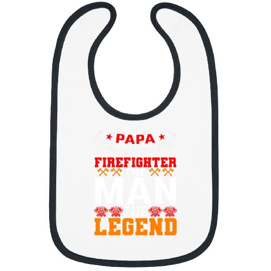 Firefighter Job Papa Firefighter The Man The Legend Firefighter Dad 3 Bibs