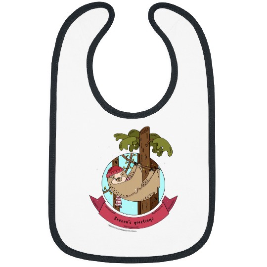 Sloth Pet Christmas Sloth Seasons Greetings Bibs