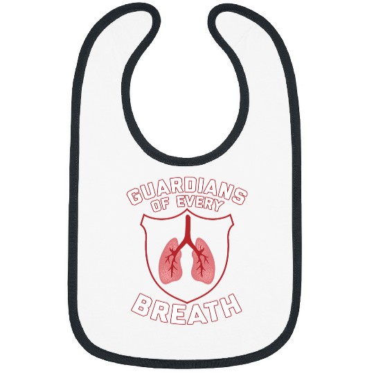 Guardians Of Every Breath Design For Respiratory Therapists Bibs