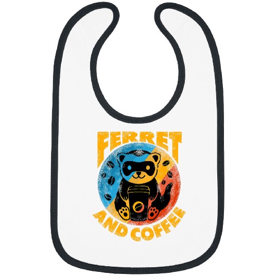 Coffee Fun Ferret And Coffee caffeines Addict Coffee Drinking Bibs