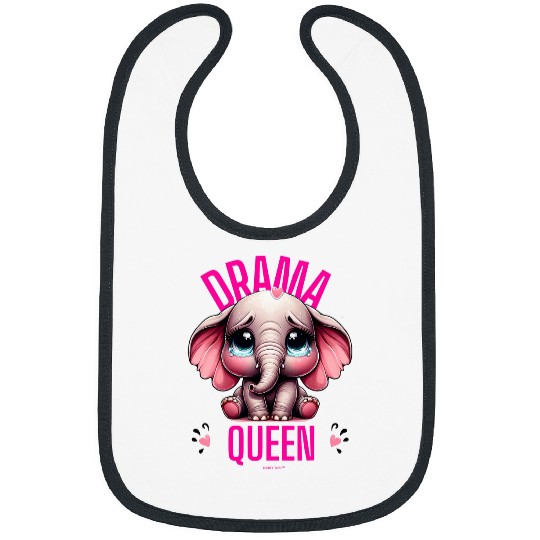 Elephant Pet Drama Queen Theatrical Funny Cute Dramatic Elephant Meme Bibs