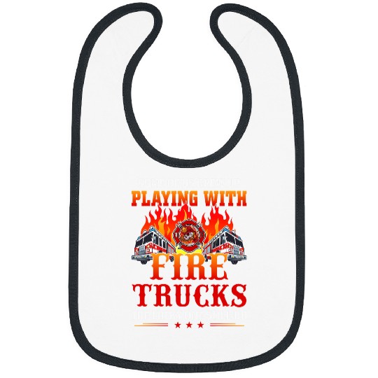 Firefighter Job Red Line American Flag Cool Firefighter Plus Size Bibs