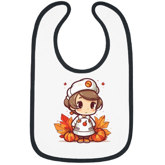nurses Job Fall Leaves Thanksgiving Day RN Nursing Students Women Bibs