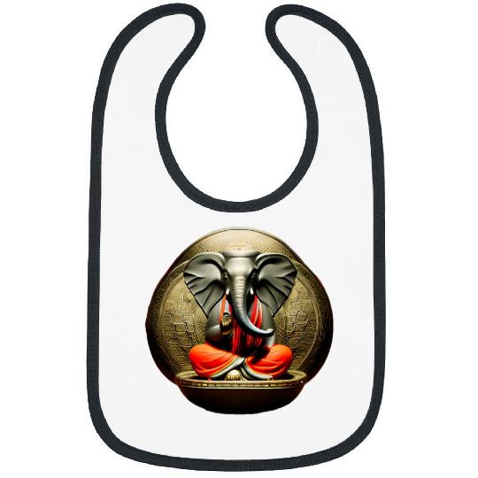 Elephant Pet HyChi AI Generated Meditating Elephant Bibs