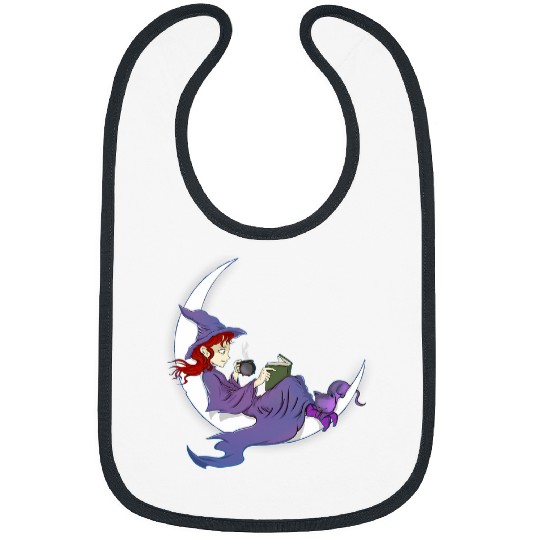 Coffee Fun Samhain Witches books coffee cats Halloween Bibs