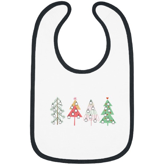 dentists Job Merry Christmas Dental Dental Hygienist xmass Trees Bibs