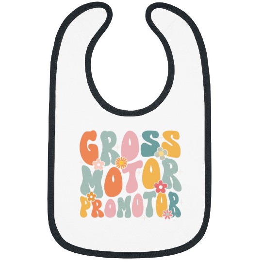 Gross Motor Promoter Physical Therapist Groovy Cute Bibs