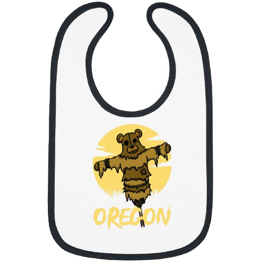 Bear Pet Spooky Oregon Scare Bear Scarecrow for Halloween Bibs