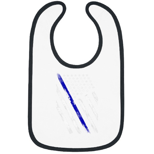 Police Job Law Enforcement Police Support Blue Line American Flag Bibs