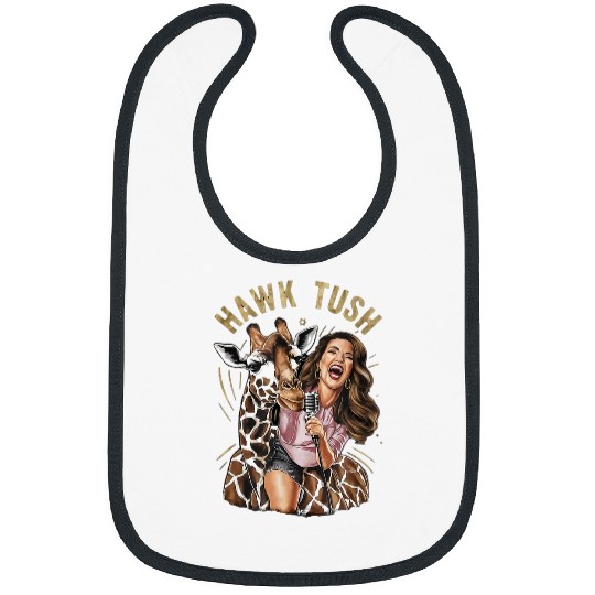 Giraffe Pet Hawk tuah funny viral humor meme video tee girl 24 giraffe Bibs