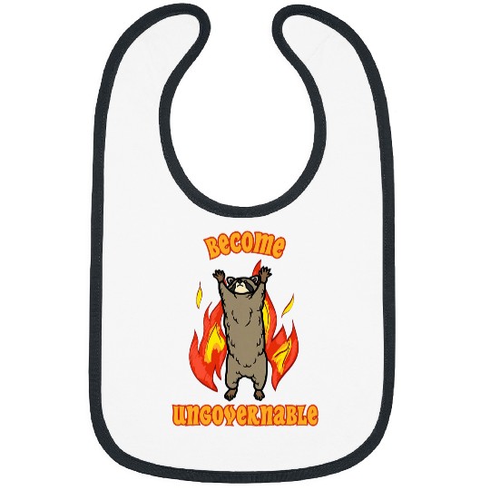 Raccoon Pet Become Ungovernable Raccoon Flames Bibs