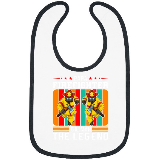 Firefighter Job Papa Firefighter The Man The Legend Firefighter Dad Bibs