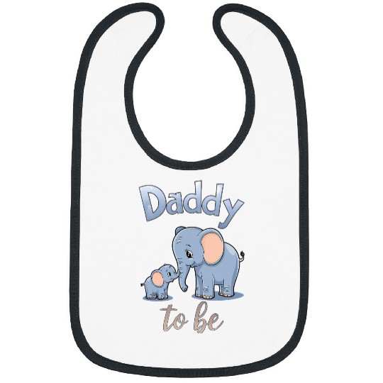 Elephant Pet Cute Daddy To Be Elephant Baby Shower Gender Reveal Bibs