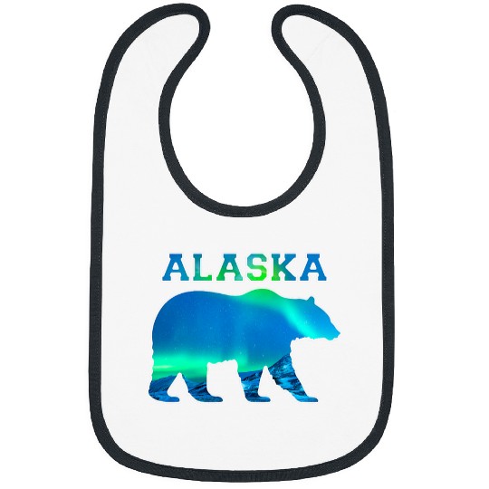 Bear Pet Alaskan Bear Northern Lights Aurora Borealis Nature Sky 1 8 Bibs