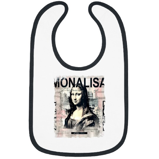 Abstract graffiti art Leonardo da Vinci art Mona Lisa 1 Bibs
