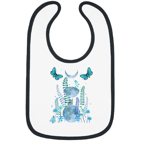 Fairy Grunge Fairycore Aesthetic Goth Luna Moth Mushroom 1 Bibs