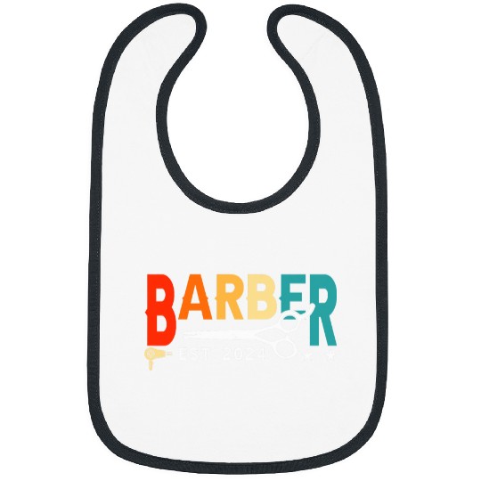 Hairdresser Job Est 2024 Hairdresser Hairstylist Funny Barber Present Bibs
