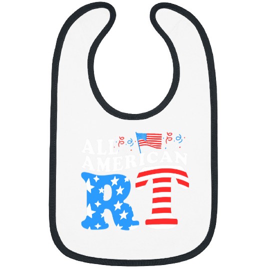 Memorial Day All American Respiratory Therapist Scrub Top Bibs