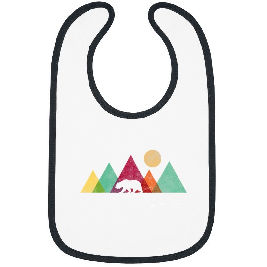 Bear Pet Alaska Denali National Park Souvenir Colorful Bear Mountains Bibs