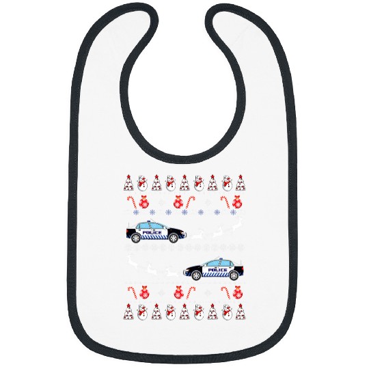 Police Job Law Enforcement Officer Police Ugly Christmas Bibs