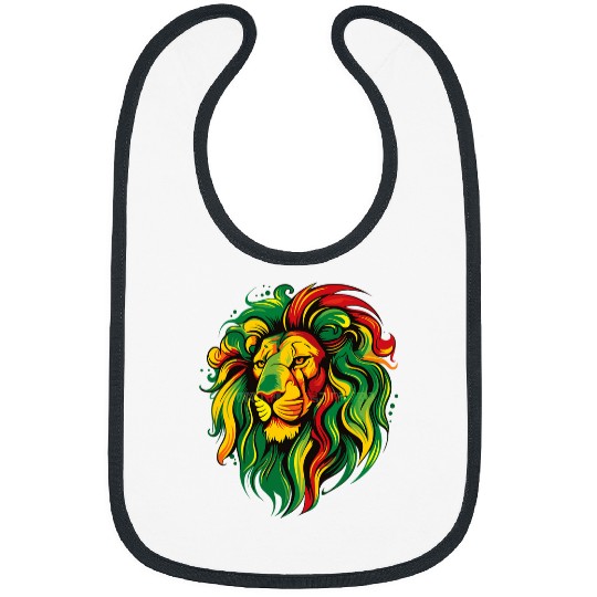 Lion Pet Jamaican Lion Jamaican Rasta Flag Lion Of Judah Reggae Music Bibs