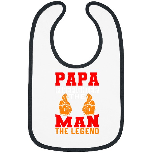 Firefighter Job Papa Firefighter The Man The Legend Firefighter Dad 2 Bibs