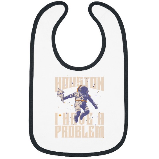 Houston I Have a Problem Astronaut 2Funny Retro Graphic Bibs