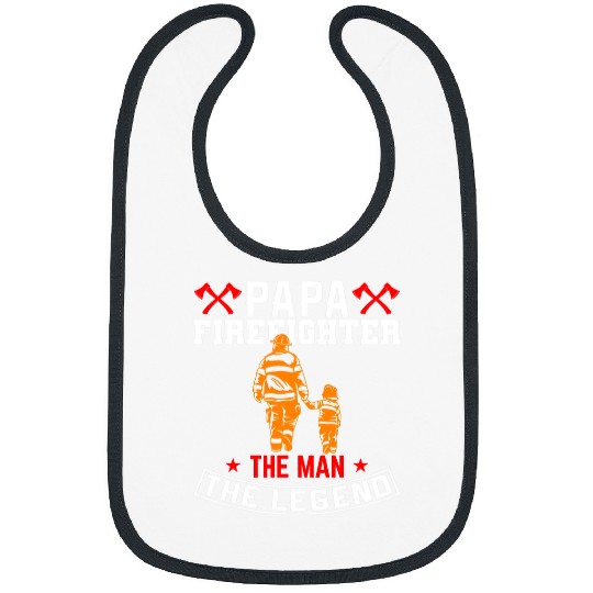 Firefighter Job Papa Firefighter The Man The Legend Firefighter Dad 1 Bibs