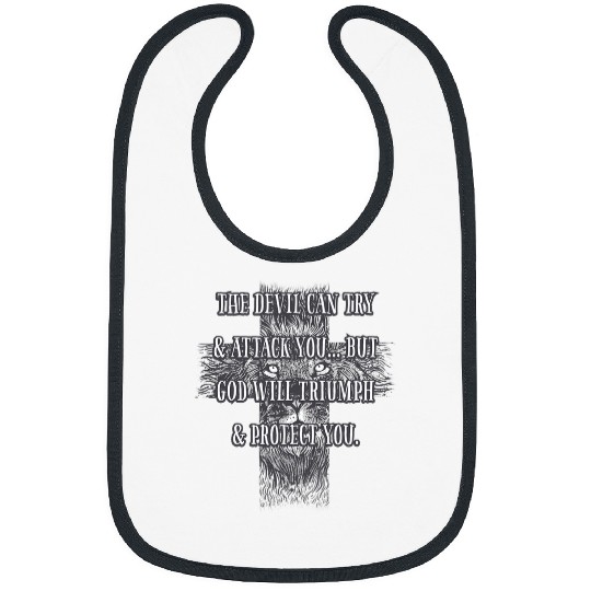 Lion Pet Jesus God Rainbow Jesus Christ Religious Saying Bibs