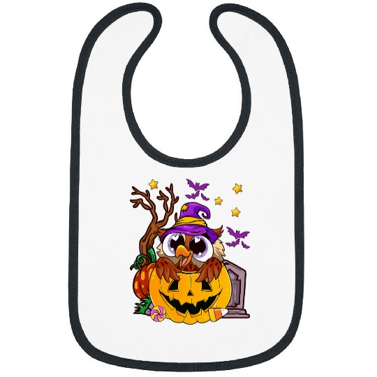 Owl Pet Halloween Owl Witch Funny Halloween 2 Bibs