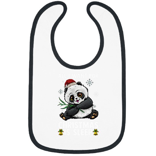Panda Pet Santa Panda Wishes For Christmas Sleep Bibs