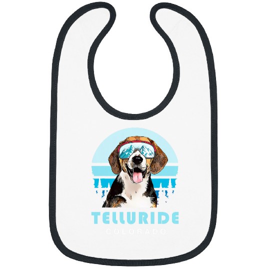 Beagle Winter Skis Telluride Colorado Dog Lover Bibs