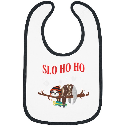 Sloth Pet santa christmas sloth ho ho ho christmas Bibs