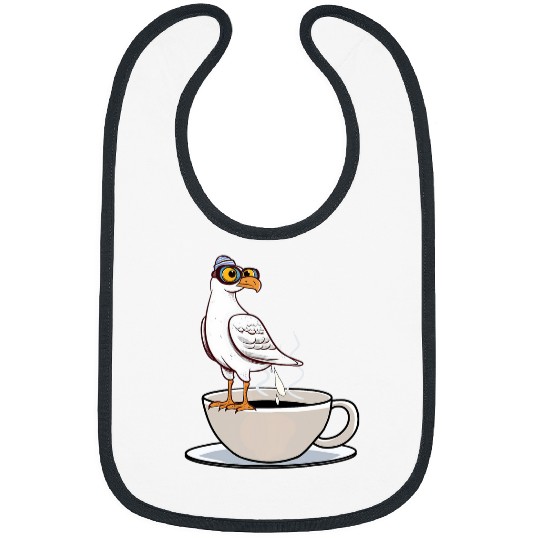 Coffee Fun North Sea Baltic Sea Coffee Mug Seagull Coast Bibs