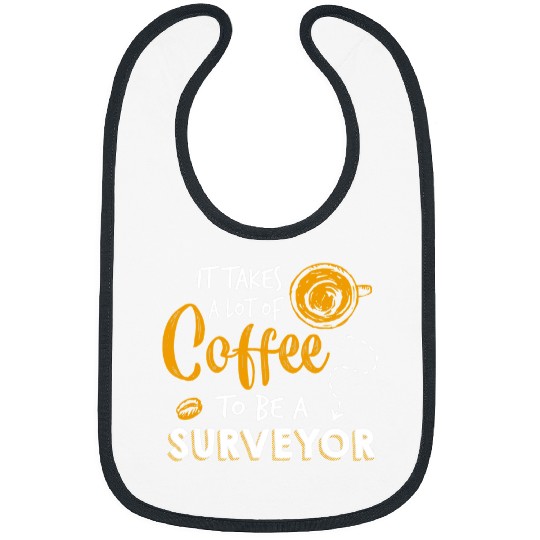 Coffee Fun CF Coffee Lover Funny Surveyor Gift Engineer Construction Bibs