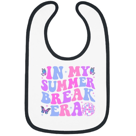 In My Summer Break Era Groovy Teacher Summer Break Vacation Bibs