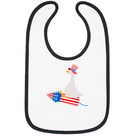 Duck Pet Firequacker Fireworks Duck Goose America Proud Bibs