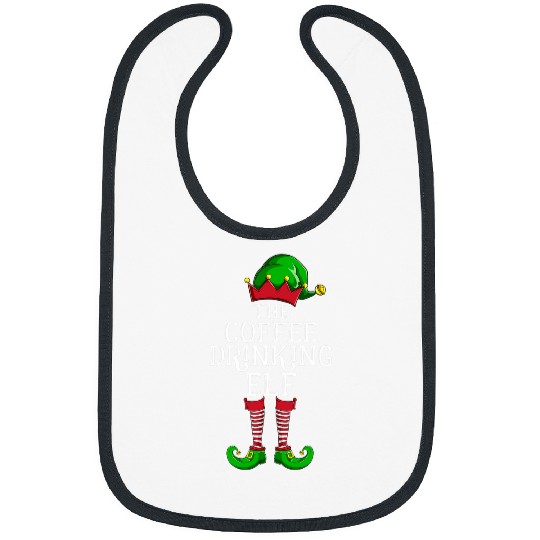 Coffee Fun Drinking Elf Matching Family Group Christmas Party Pj 8 Bibs