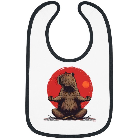 capybaras Pet Meditation Hindu Buddhist Zen Buddha Spiritual Bibs