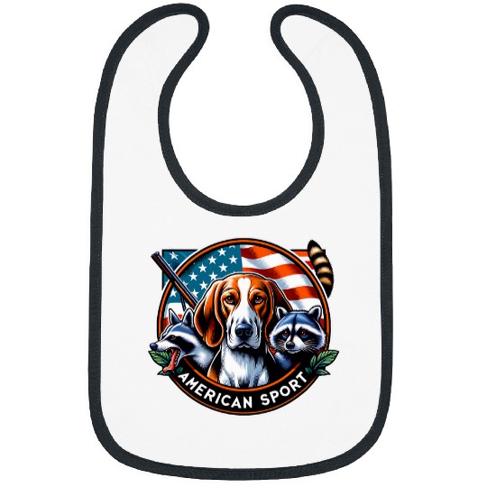 Raccoon Pet Coon Hunting Patriotic Walker Coonhound Hunting Bibs
