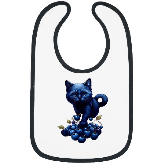 Blueberry Cat Fruit Berry Kitten Healthy Fresh Blueberries Bibs